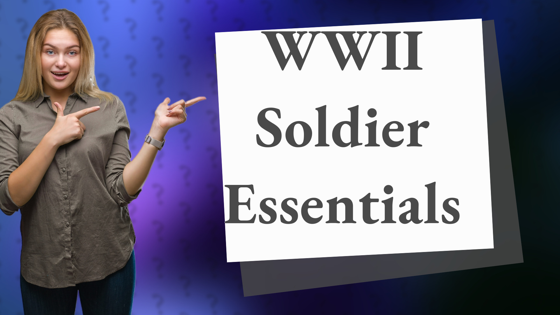 WWII Soldier Essentials