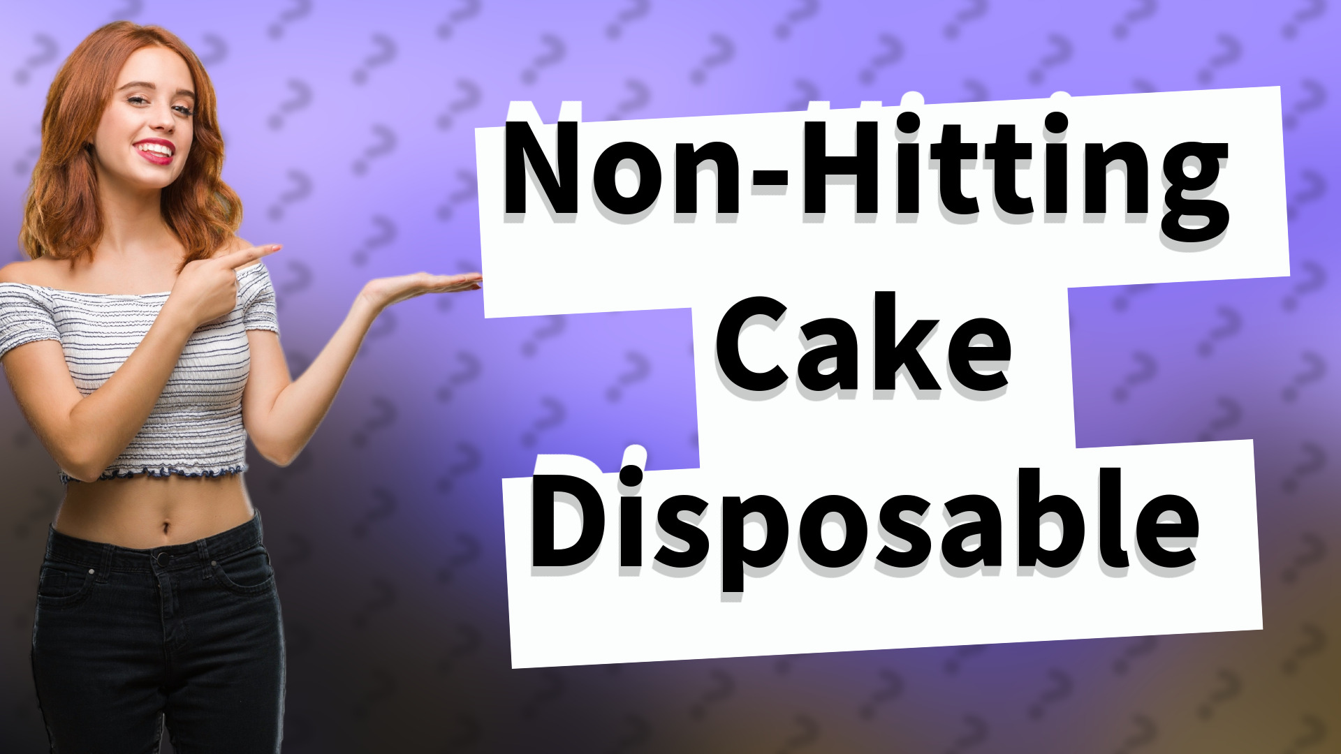 Non-Hitting Cake Disposable