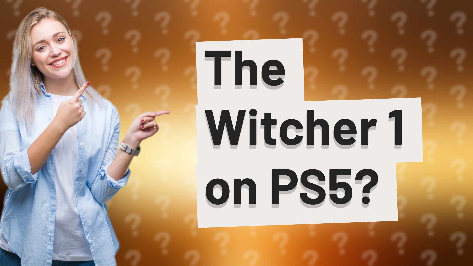 The Witcher 1 on PS5?
