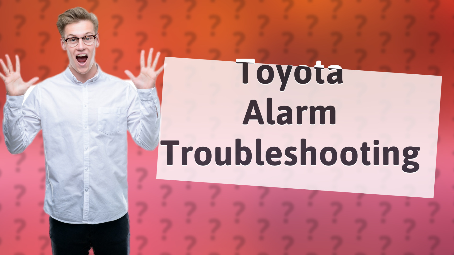 Toyota Alarm Troubleshooting