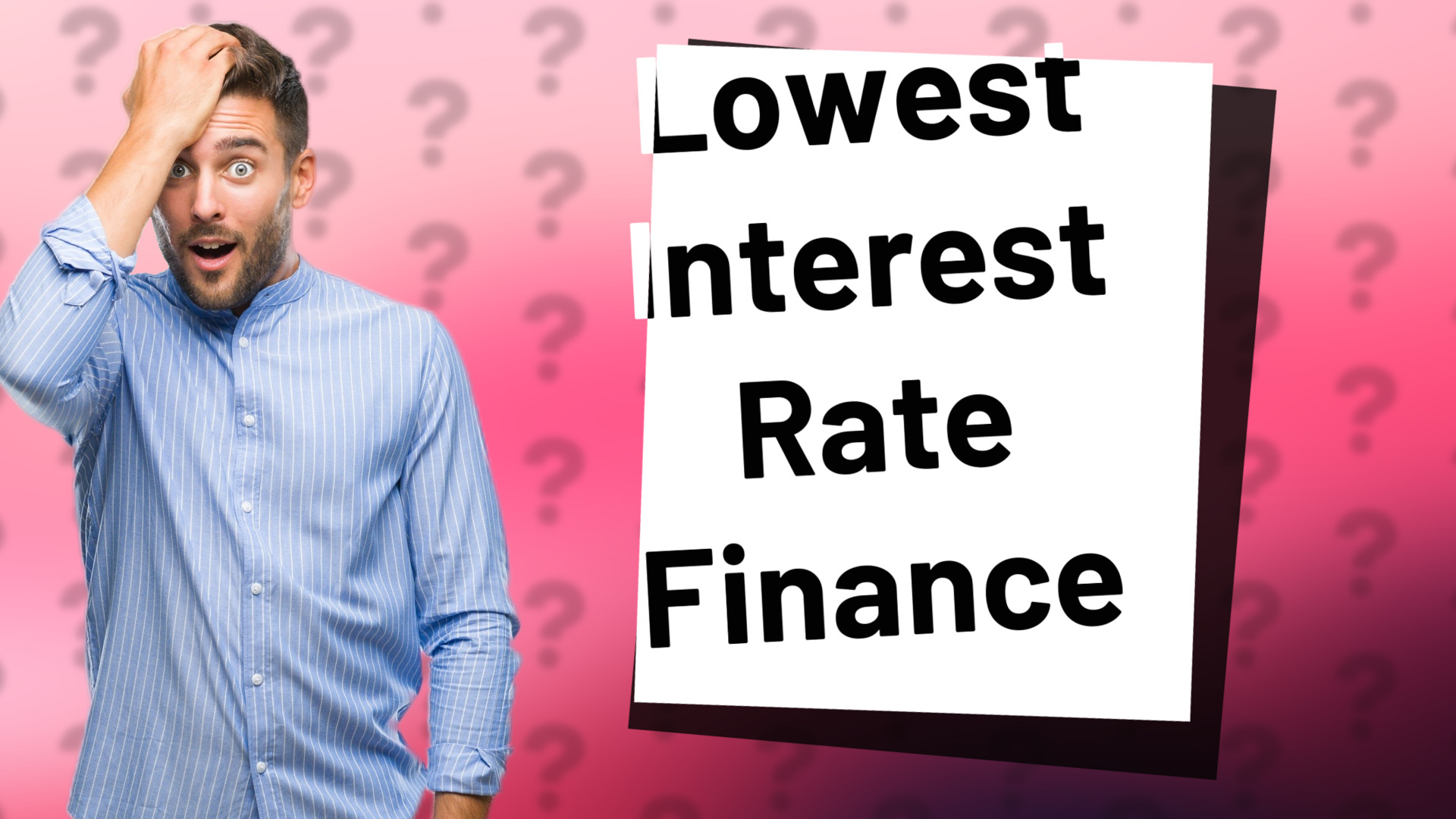 Lowest Interest Rate Finance