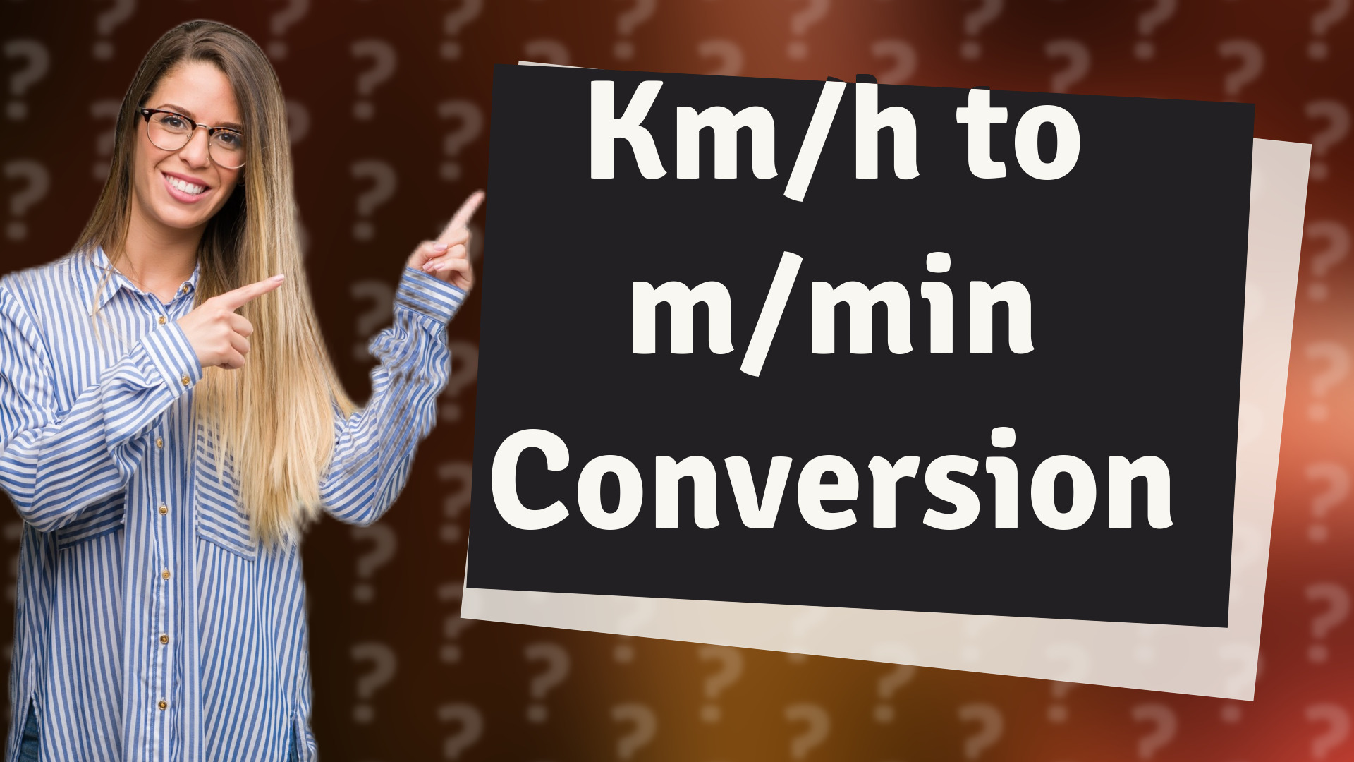Km/h to m/min Conversion