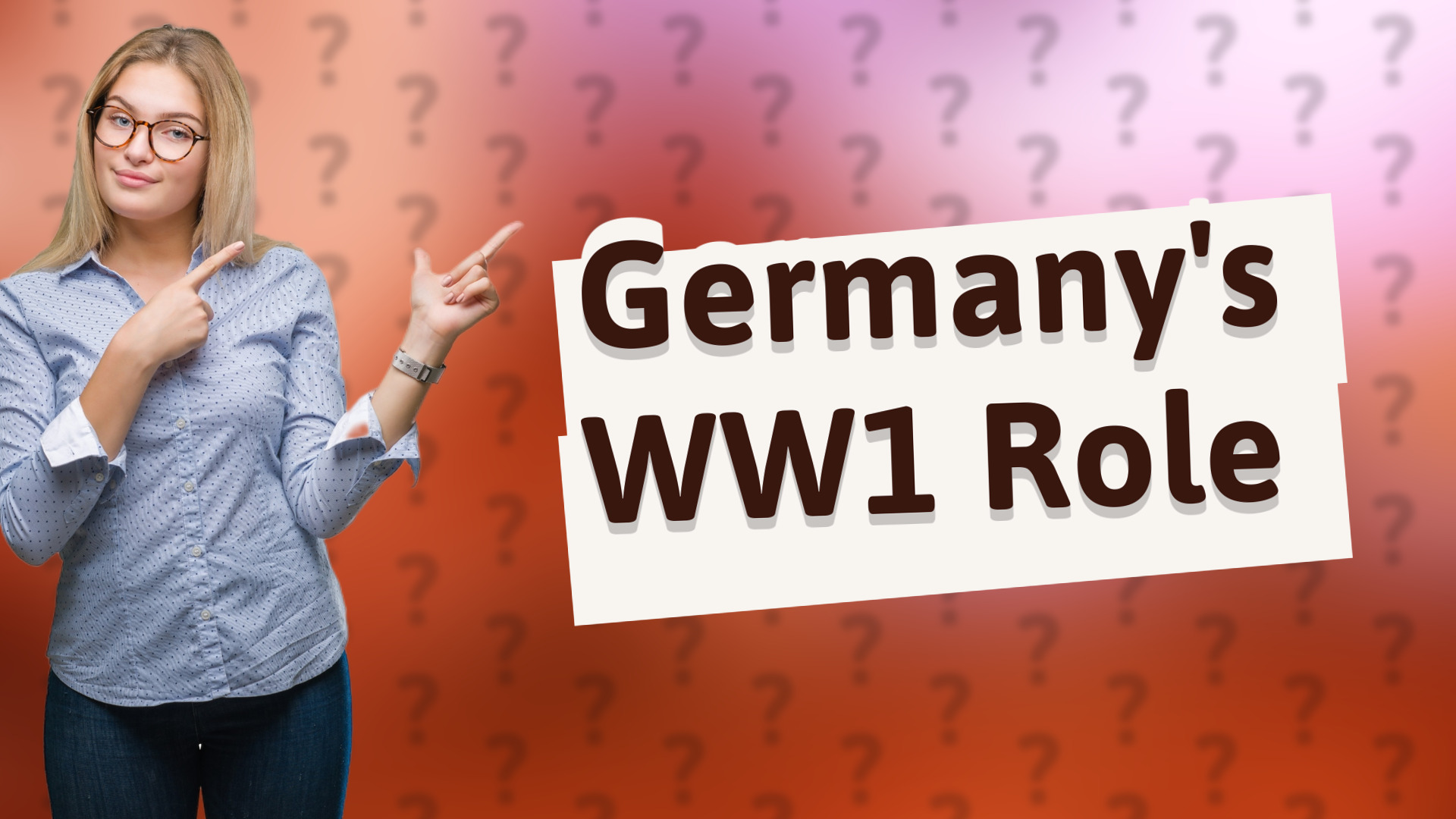 Germany's WW1 Role