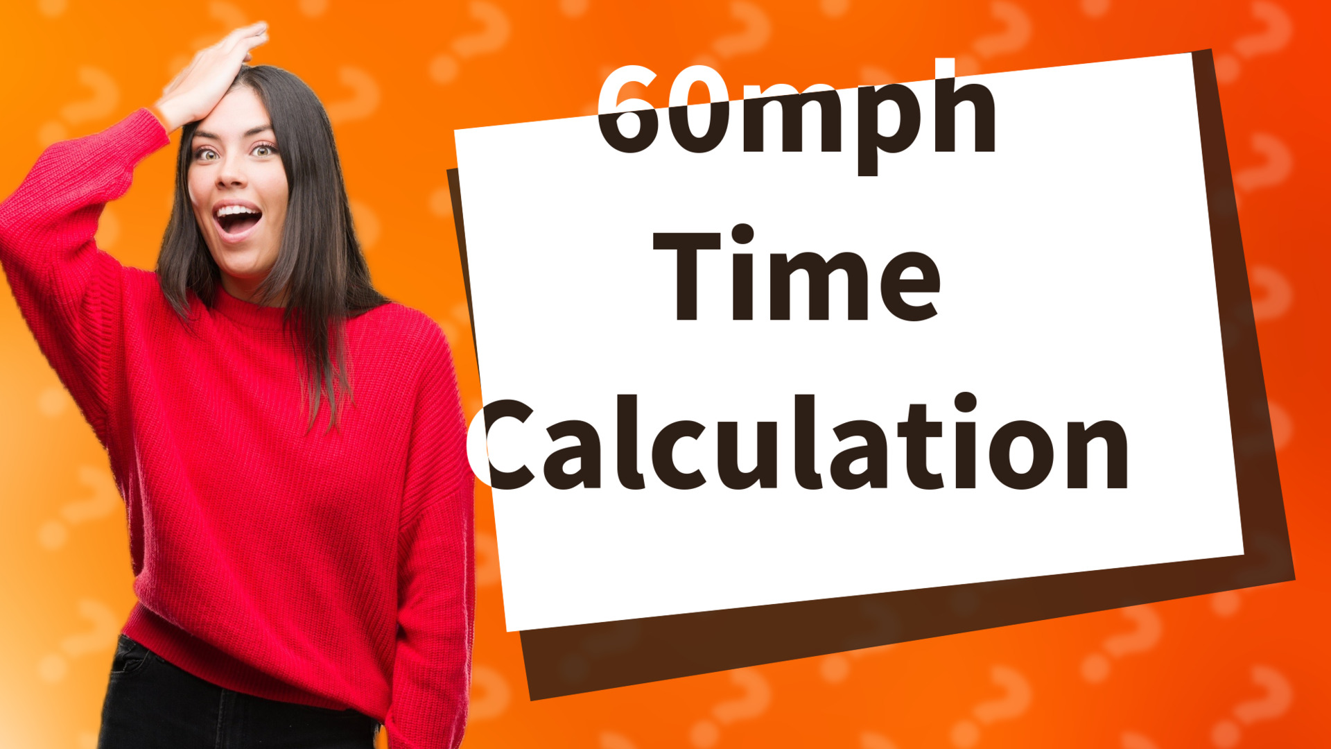60mph Time Calculation