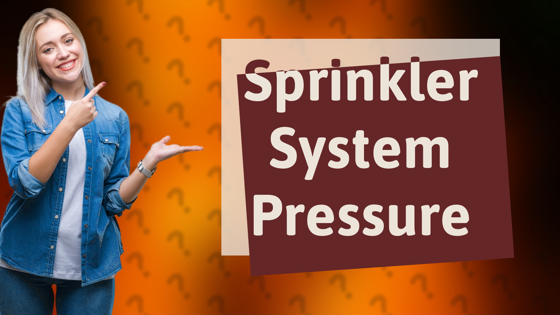 Sprinkler System Pressure