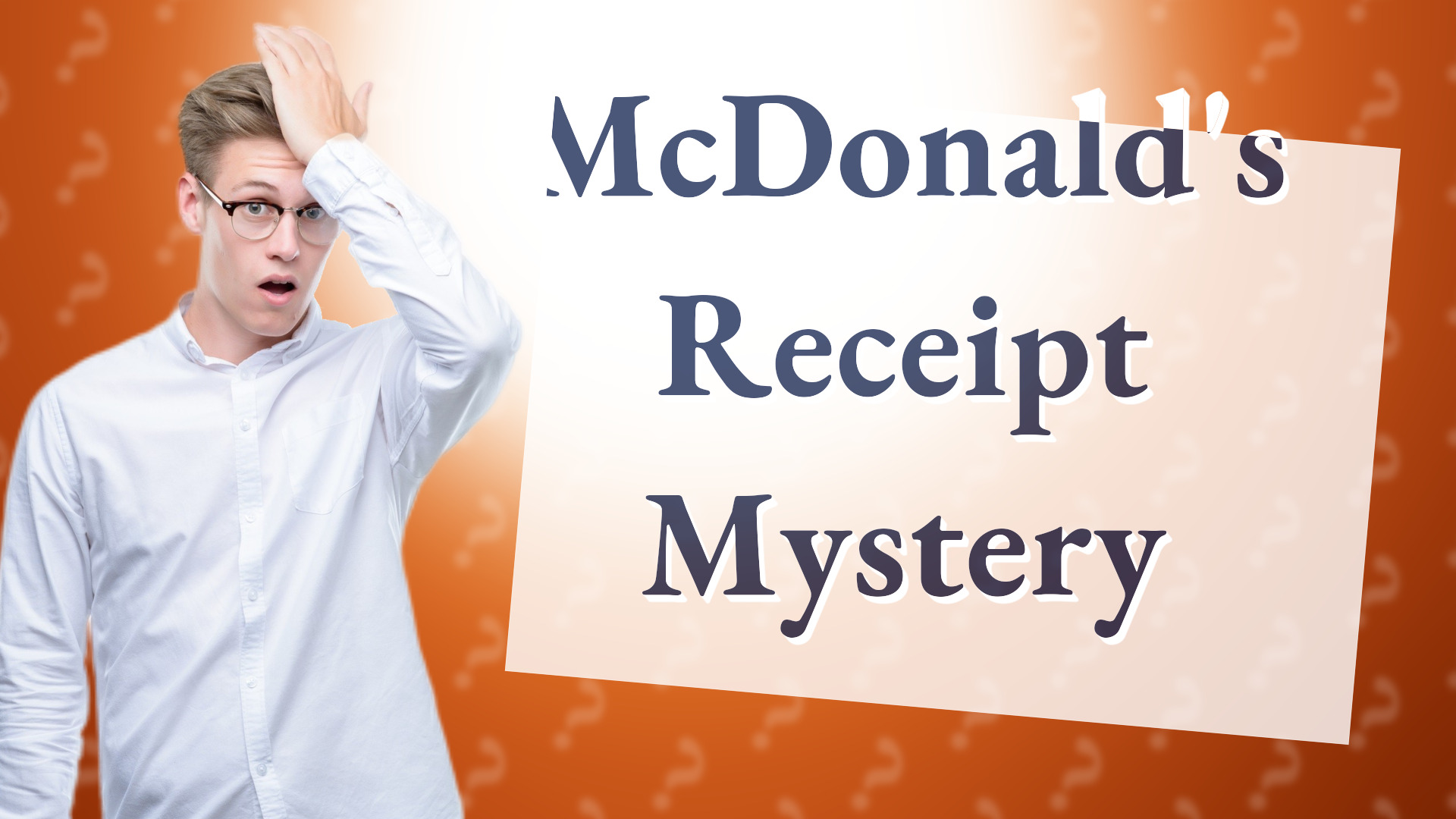McDonald's Receipt Mystery