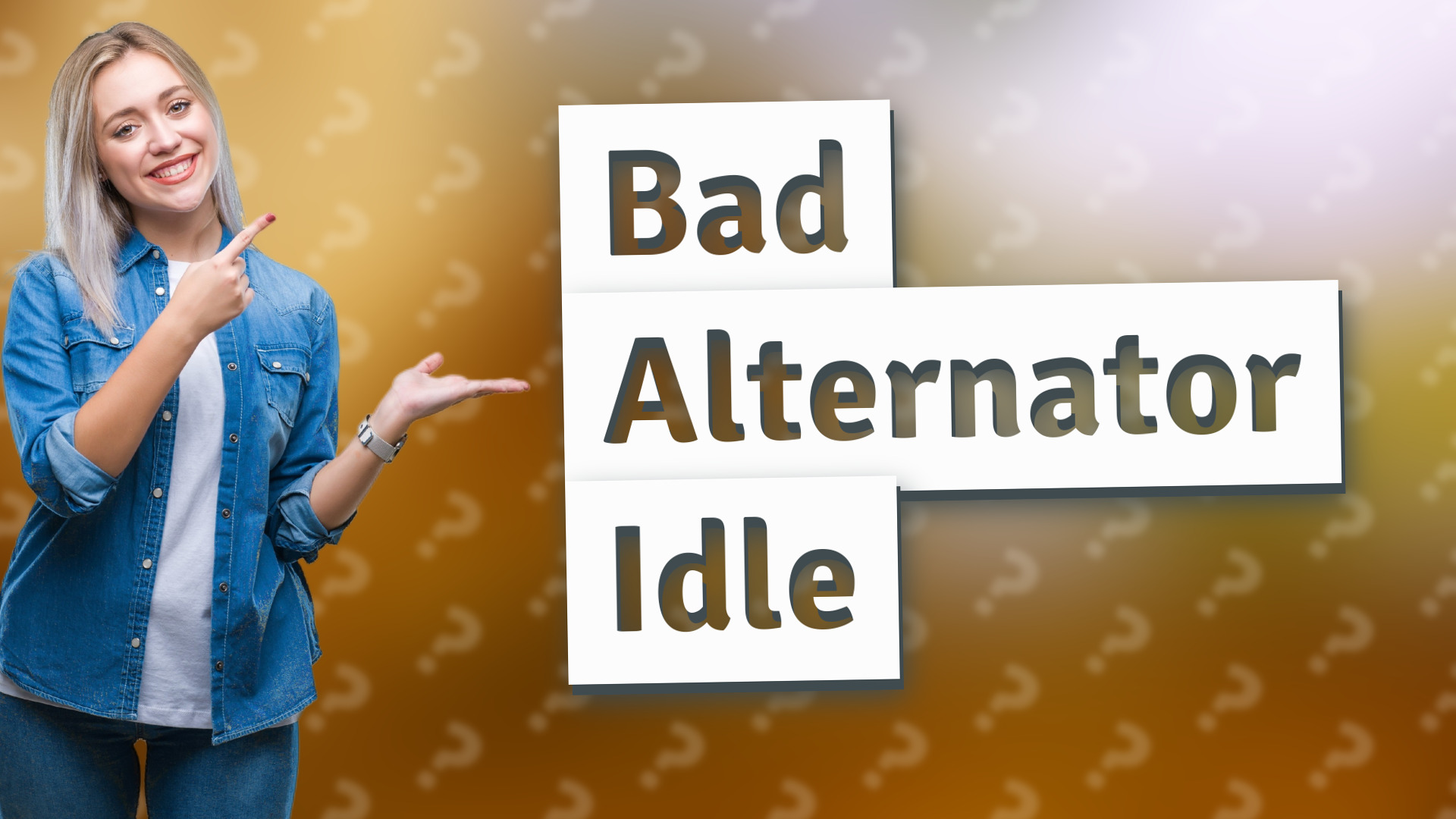 Bad Alternator Idle
