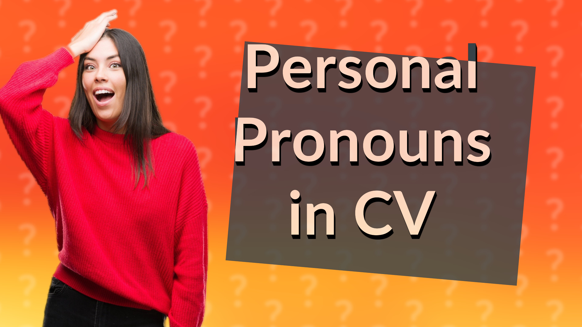 Personal Pronouns in CV