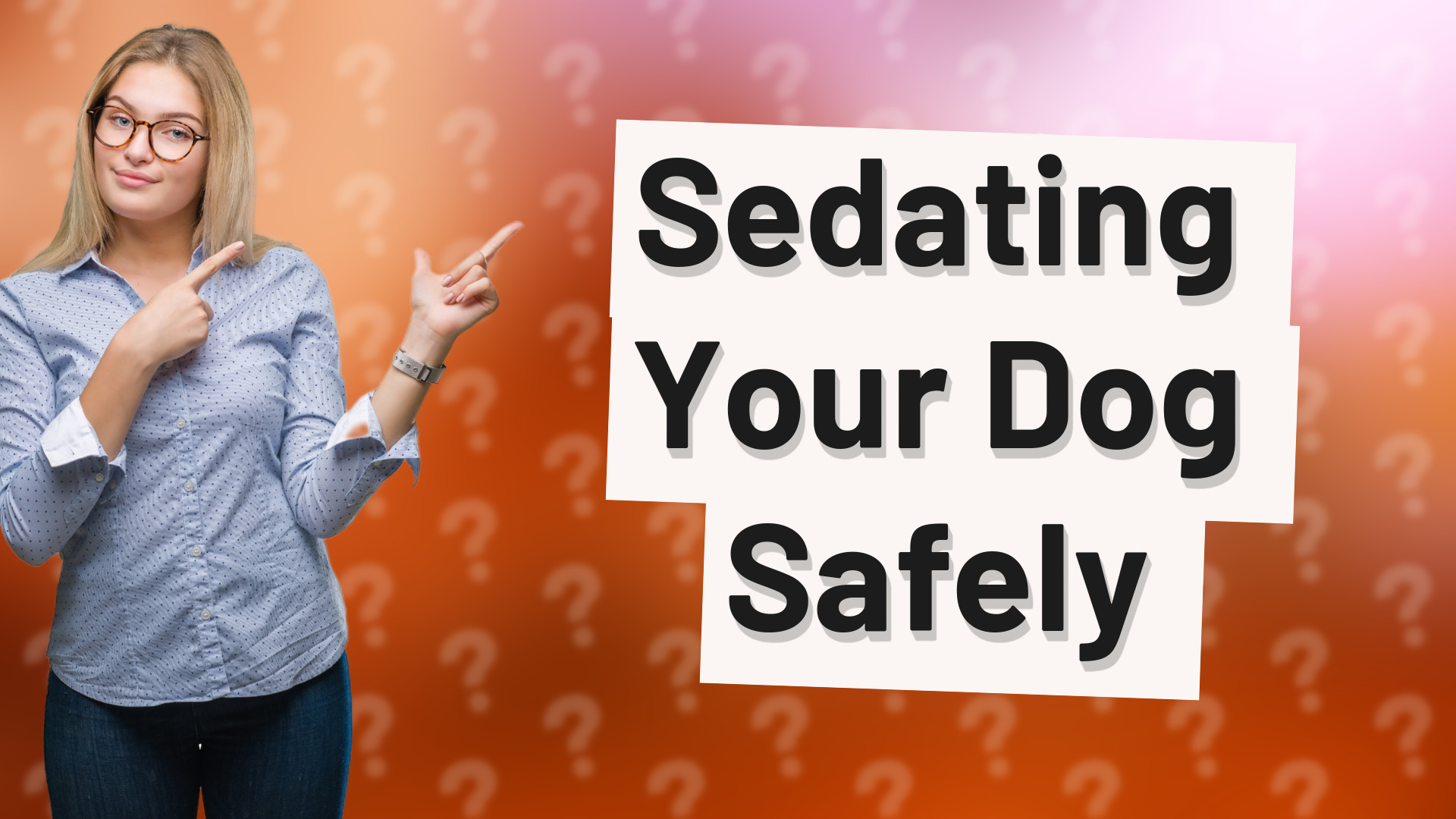 Sedating Your Dog Safely