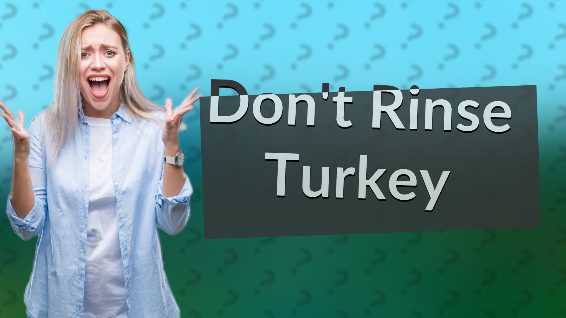 Don't Rinse Turkey