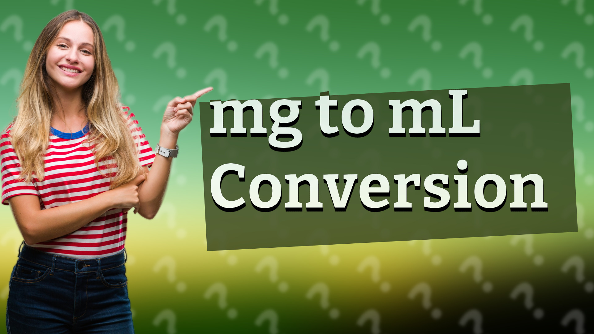 mg to mL Conversion