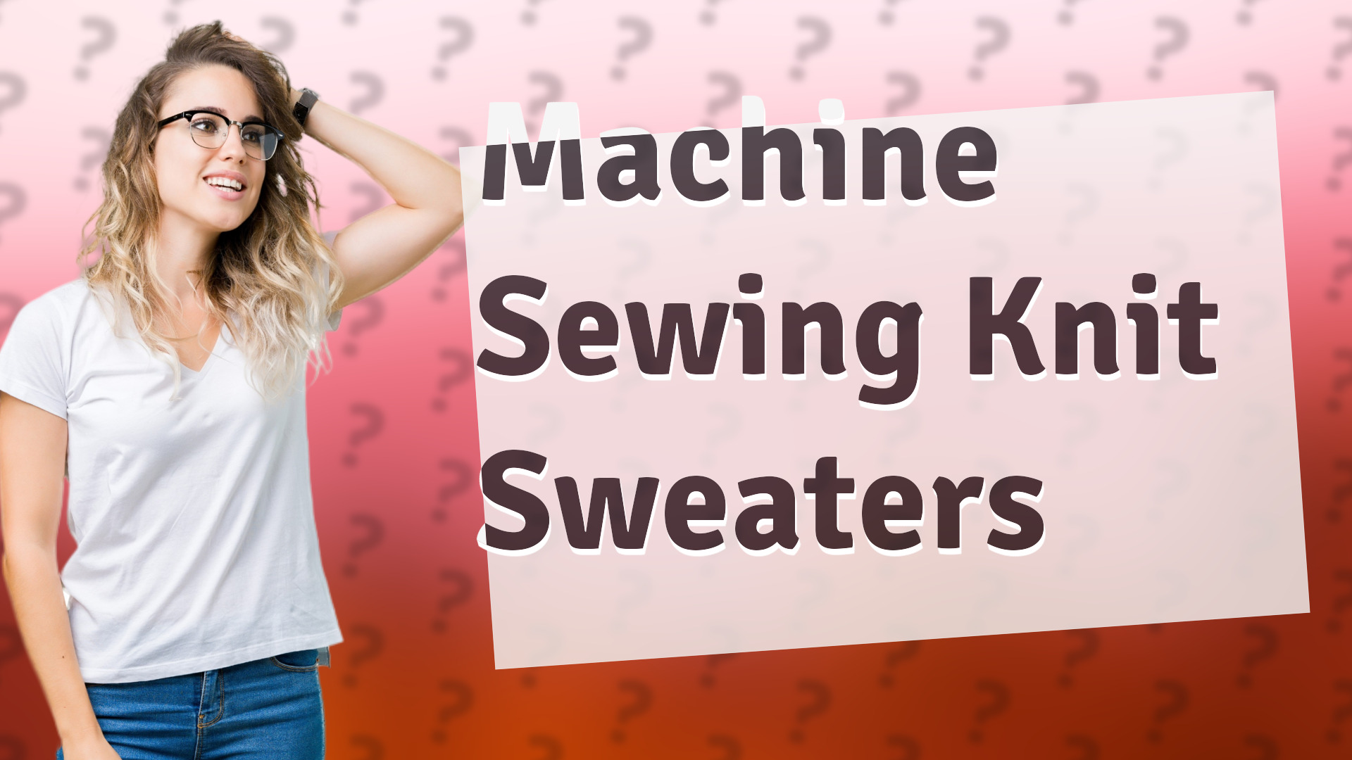 Machine Sewing Knit Sweaters