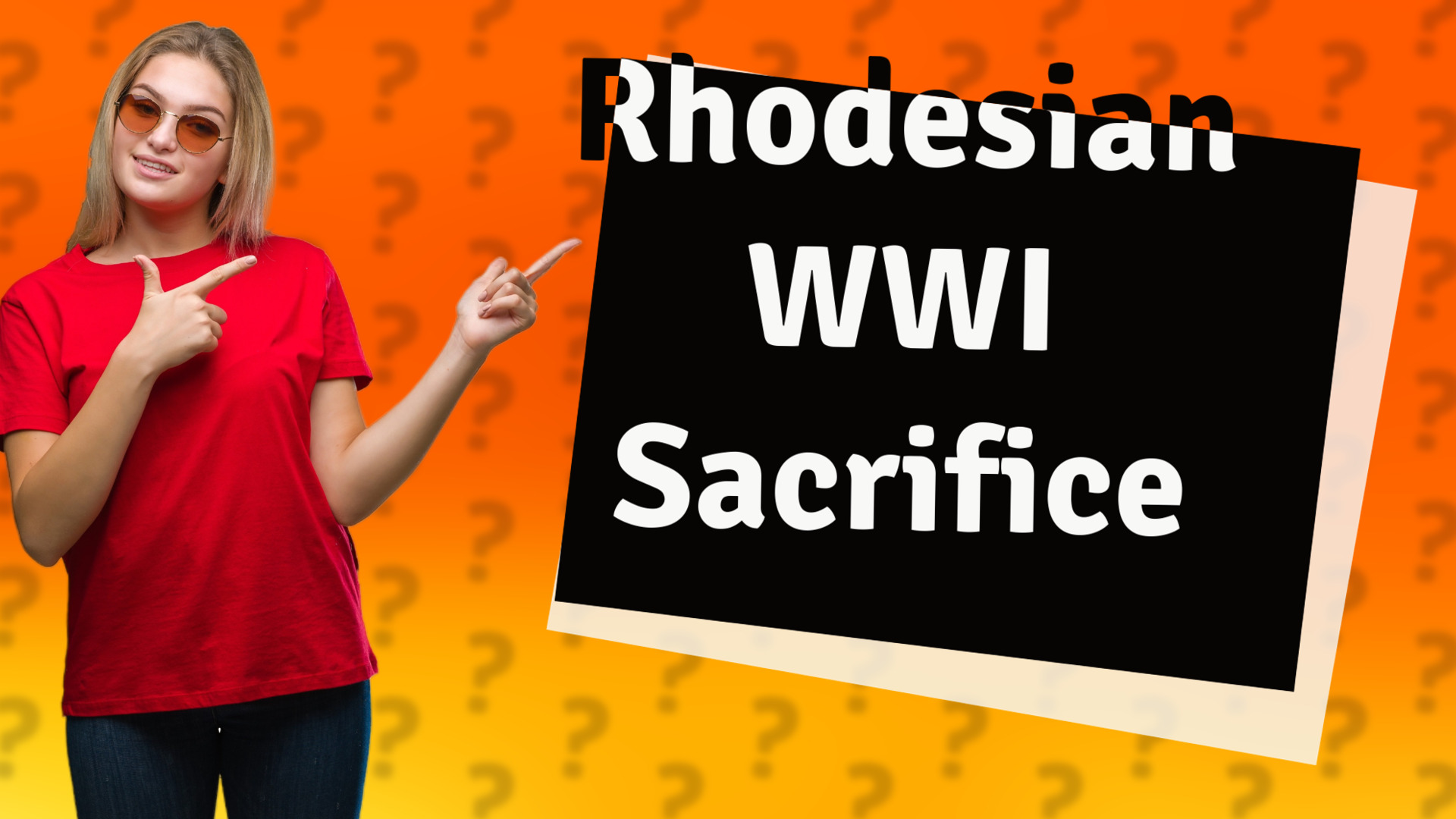 Rhodesian WWI Sacrifice