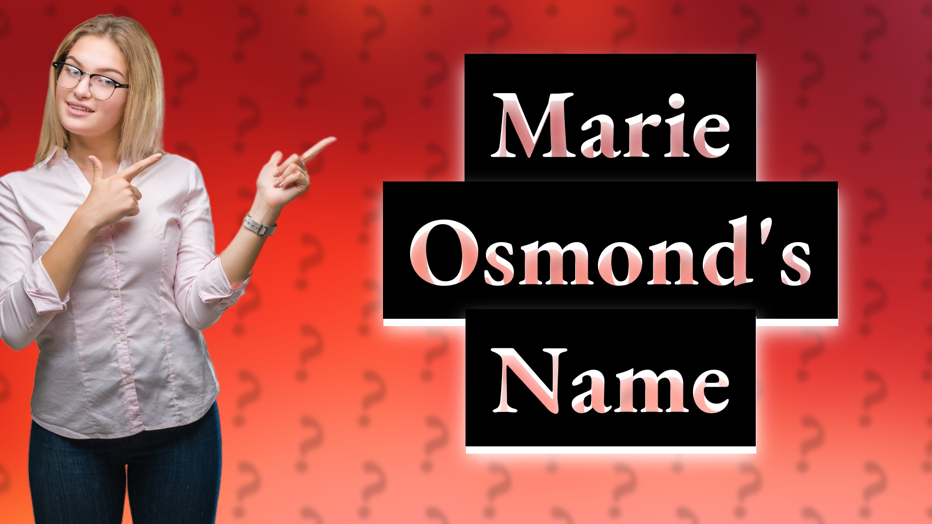 Marie Osmond's Name