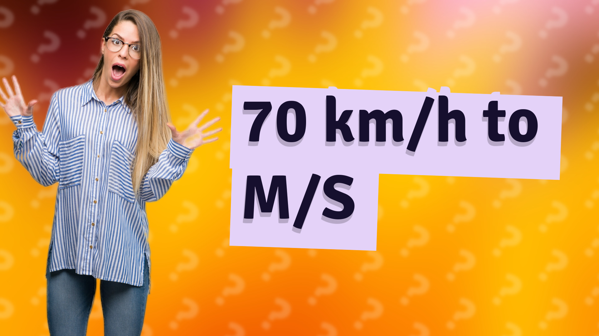 70 km/h to M/S