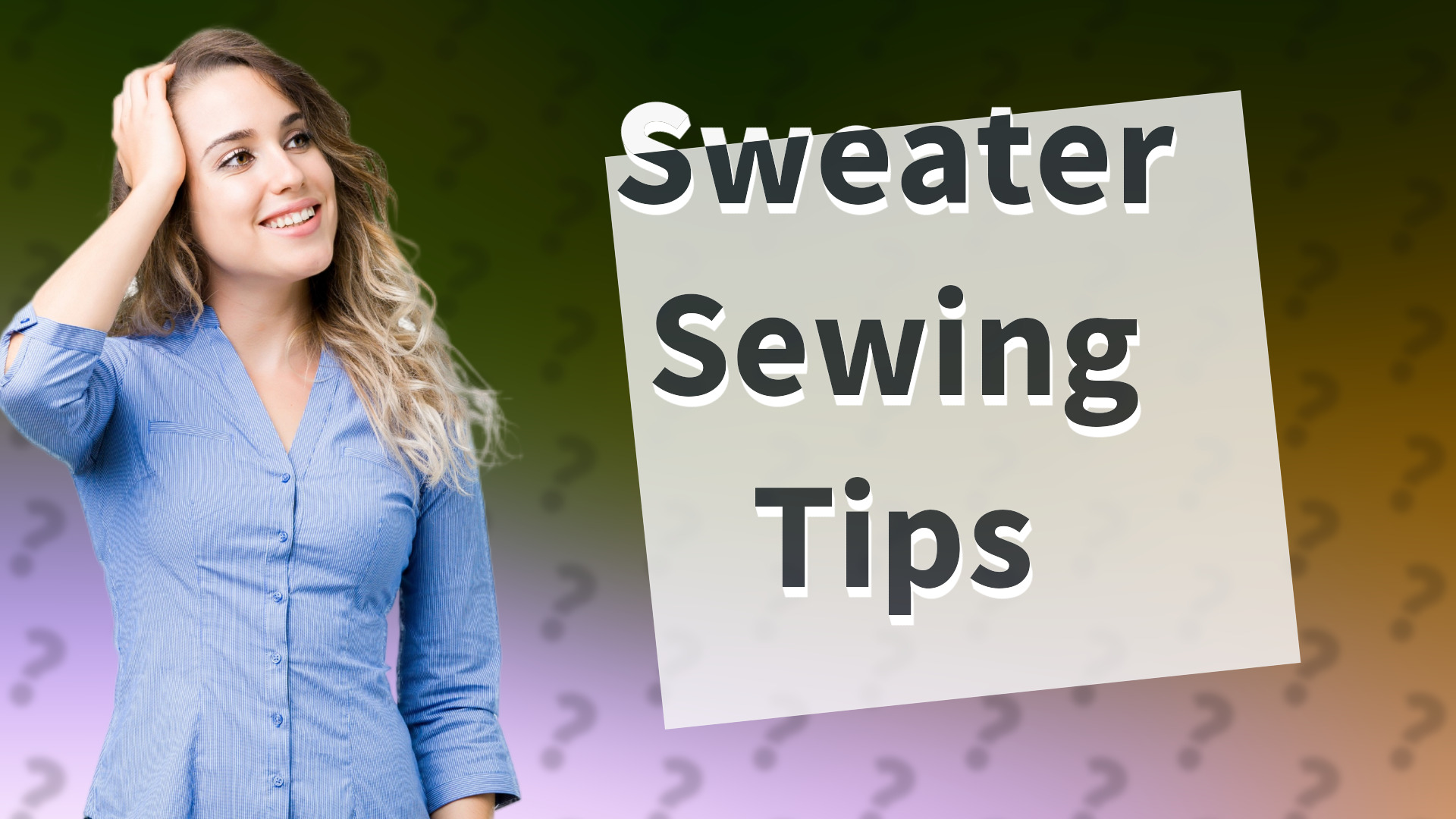 Sweater Sewing Tips