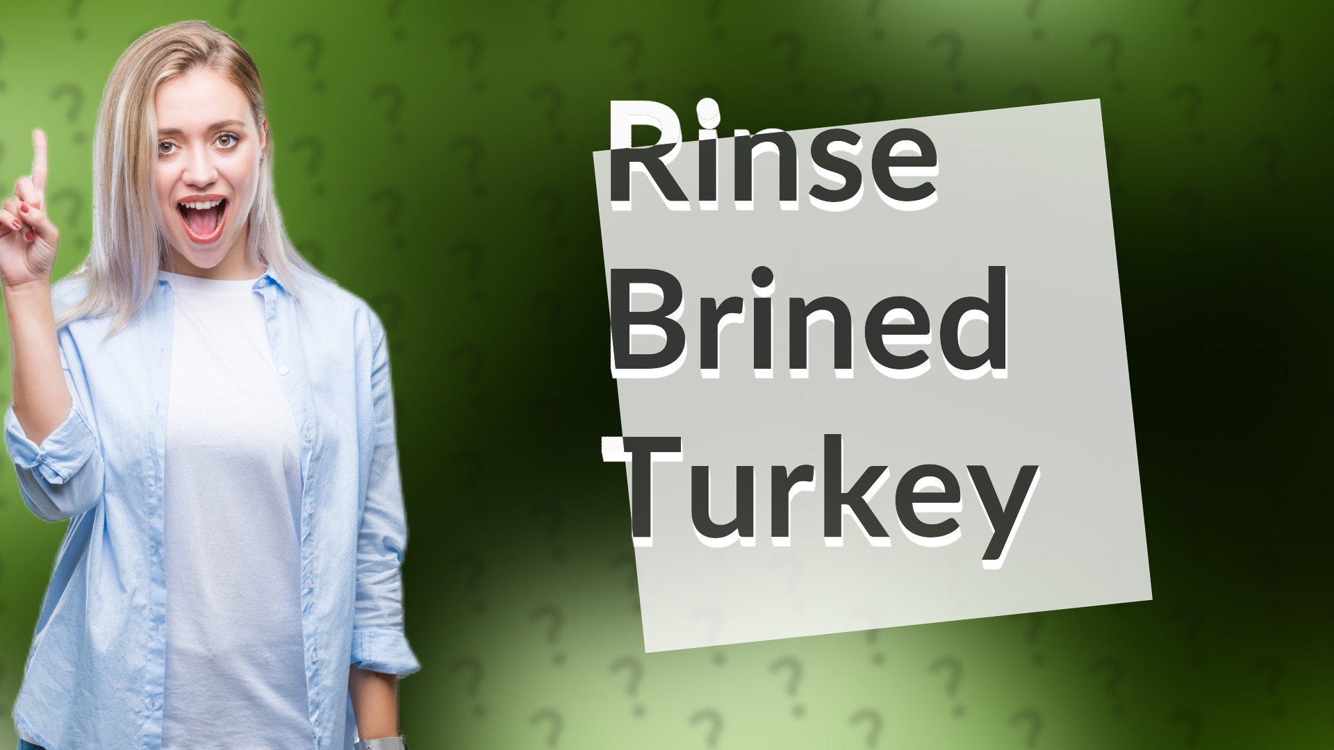 Rinse Brined Turkey