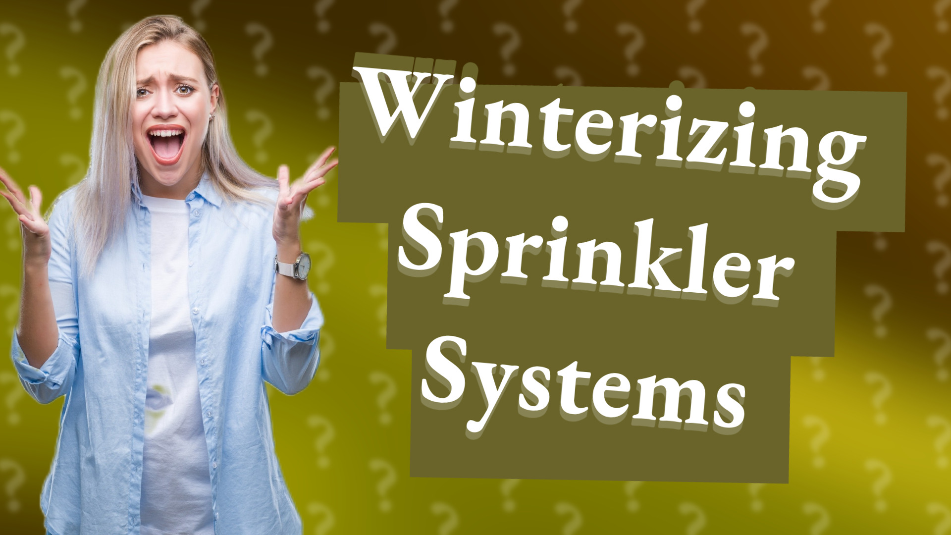 Winterizing Sprinkler Systems