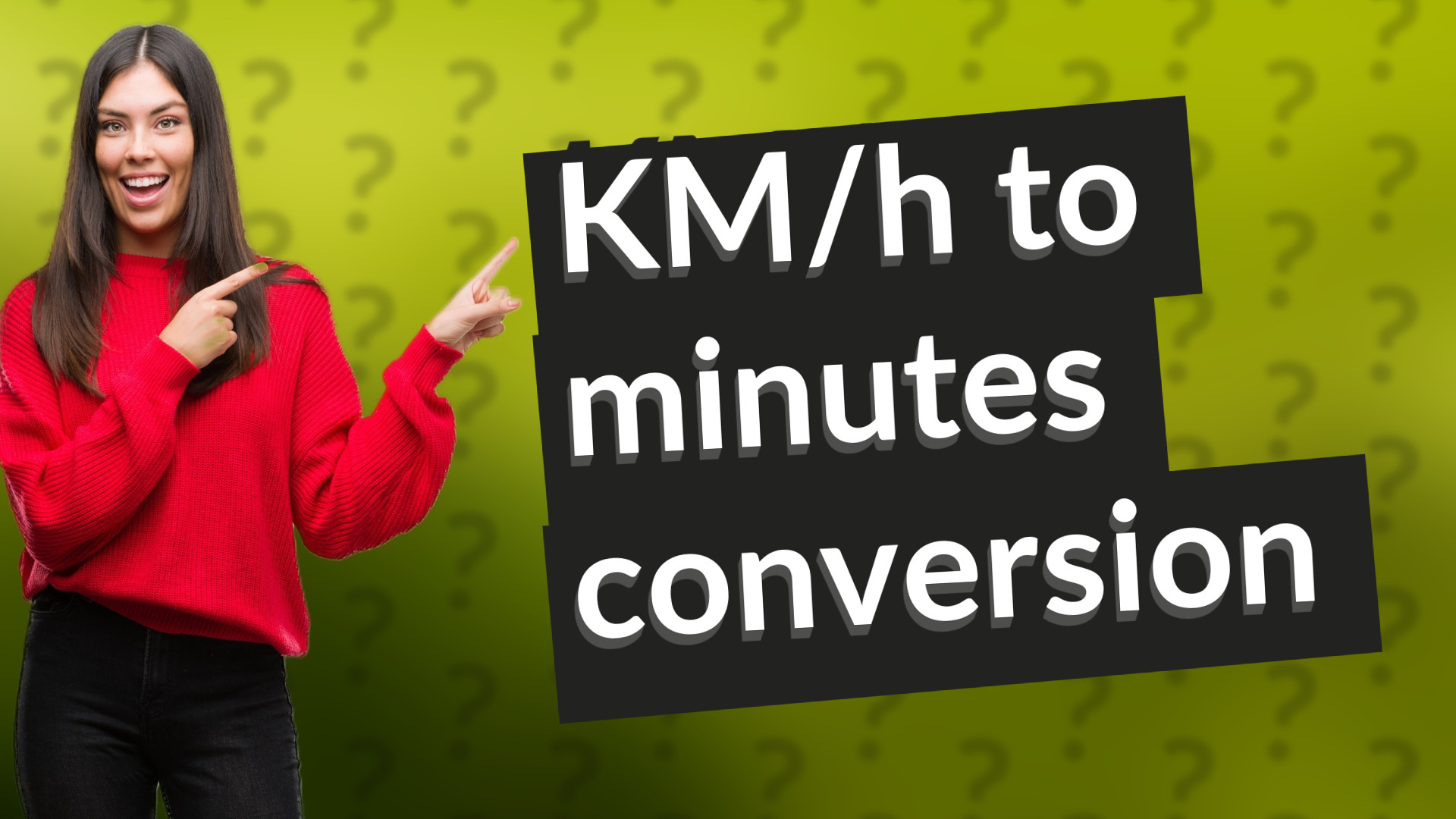 KM/h to minutes conversion