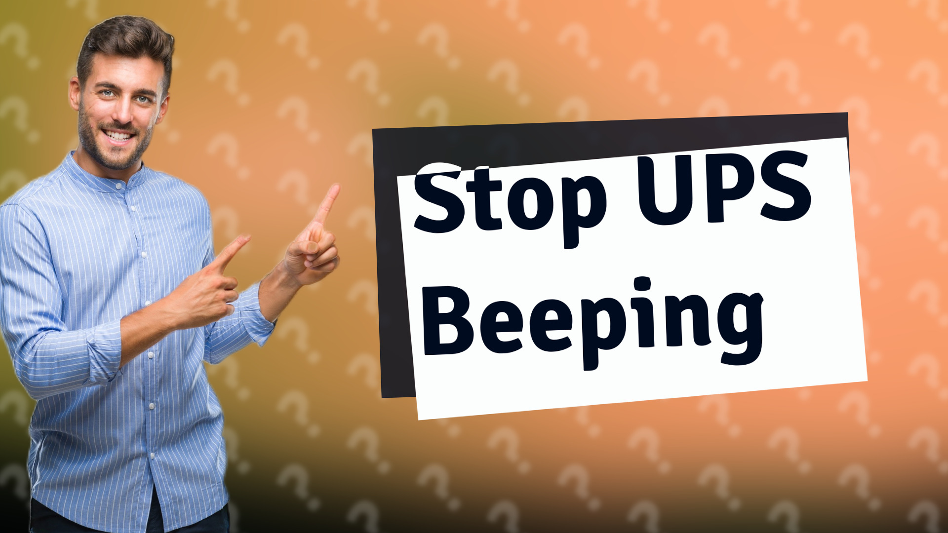 Stop UPS Beeping