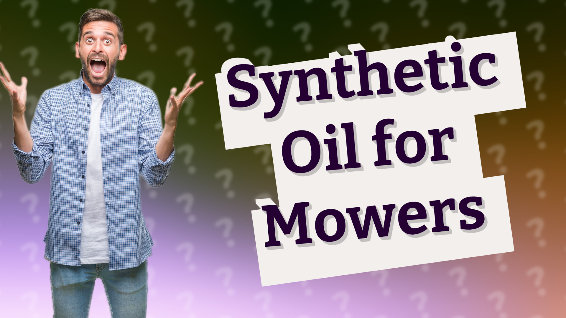 Synthetic Oil for Mowers