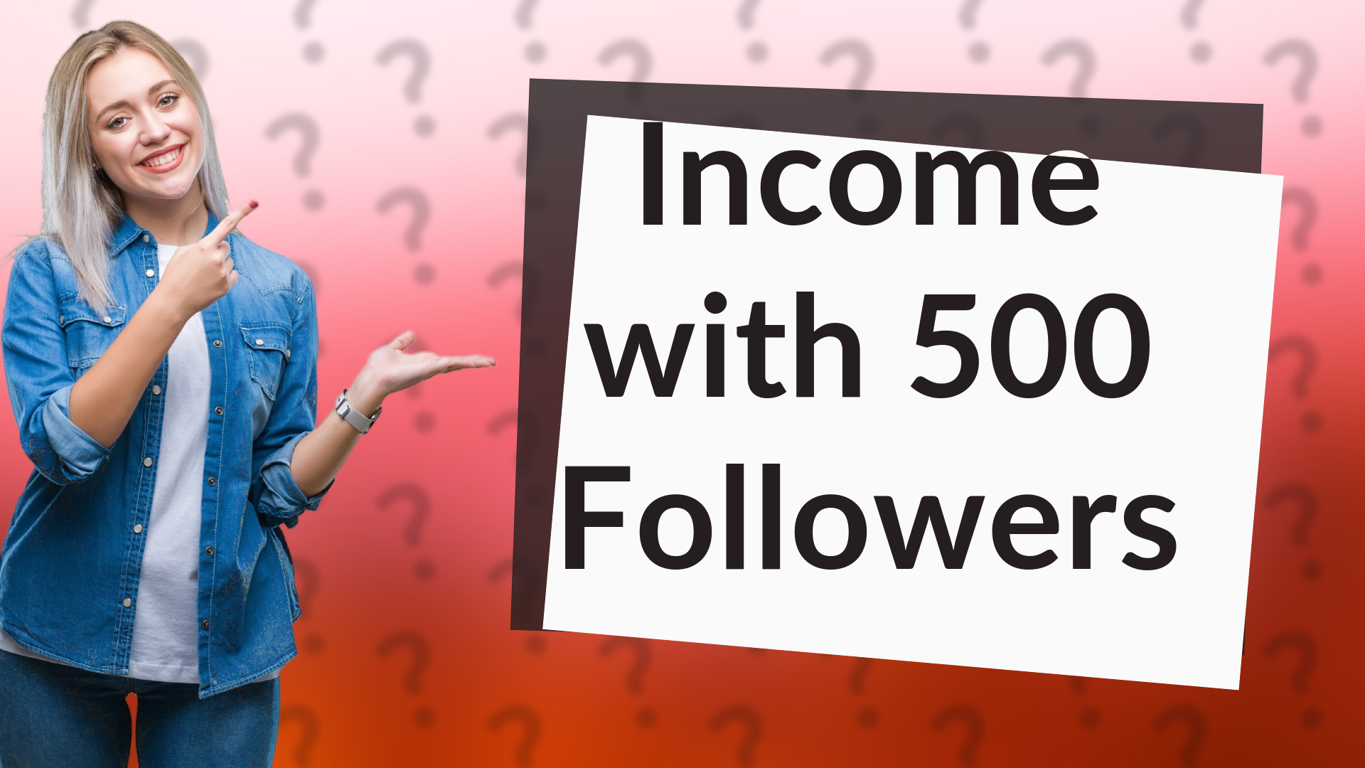 Income with 500 Followers