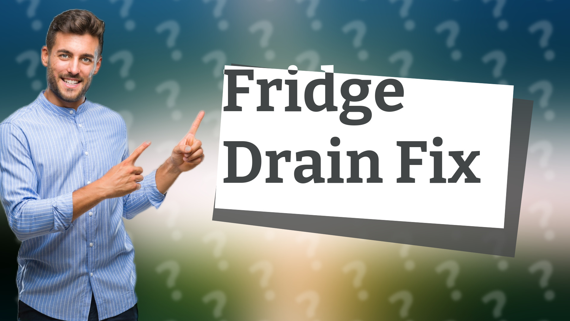 Fridge Drain Fix