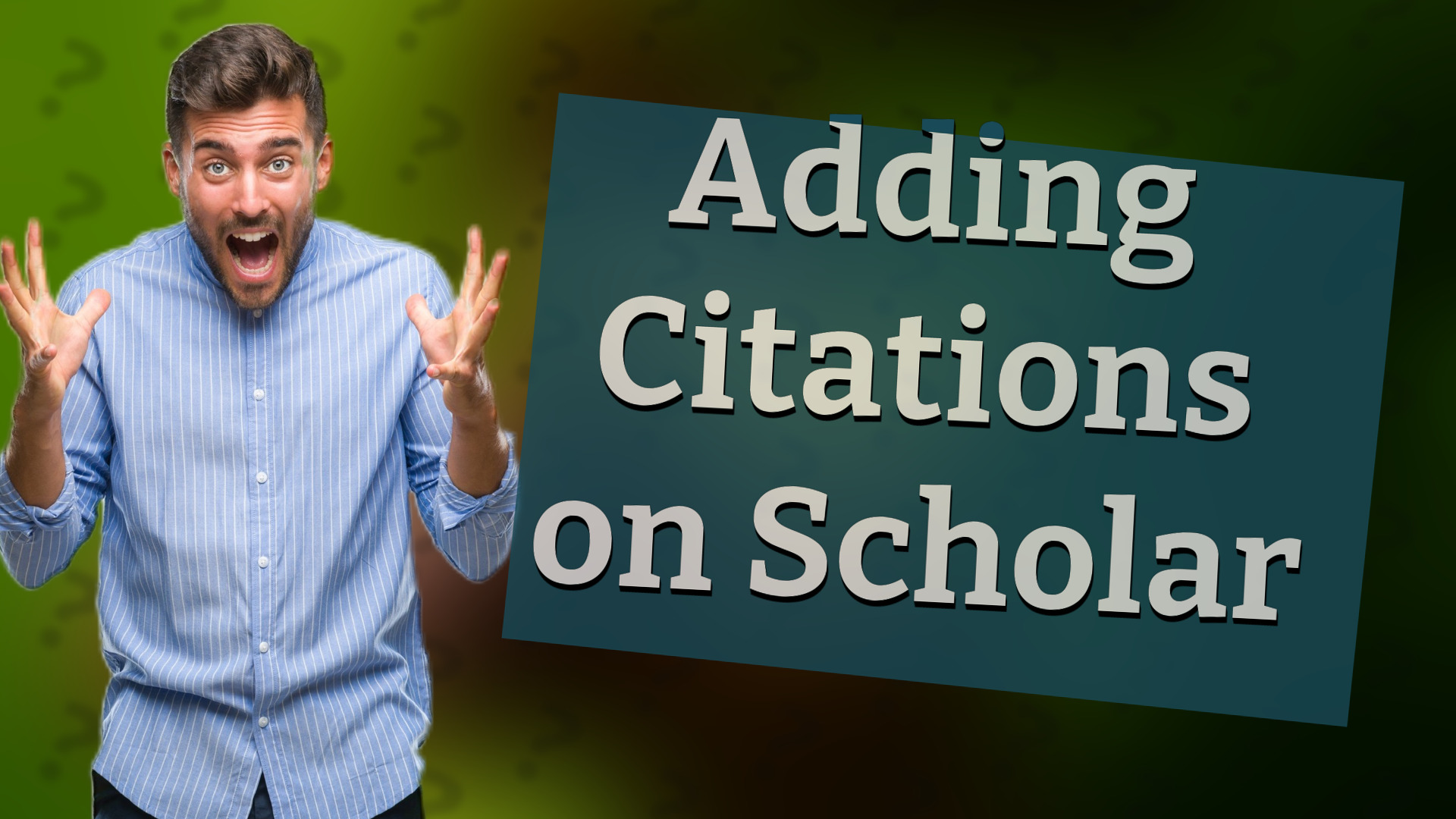 Adding Citations on Scholar