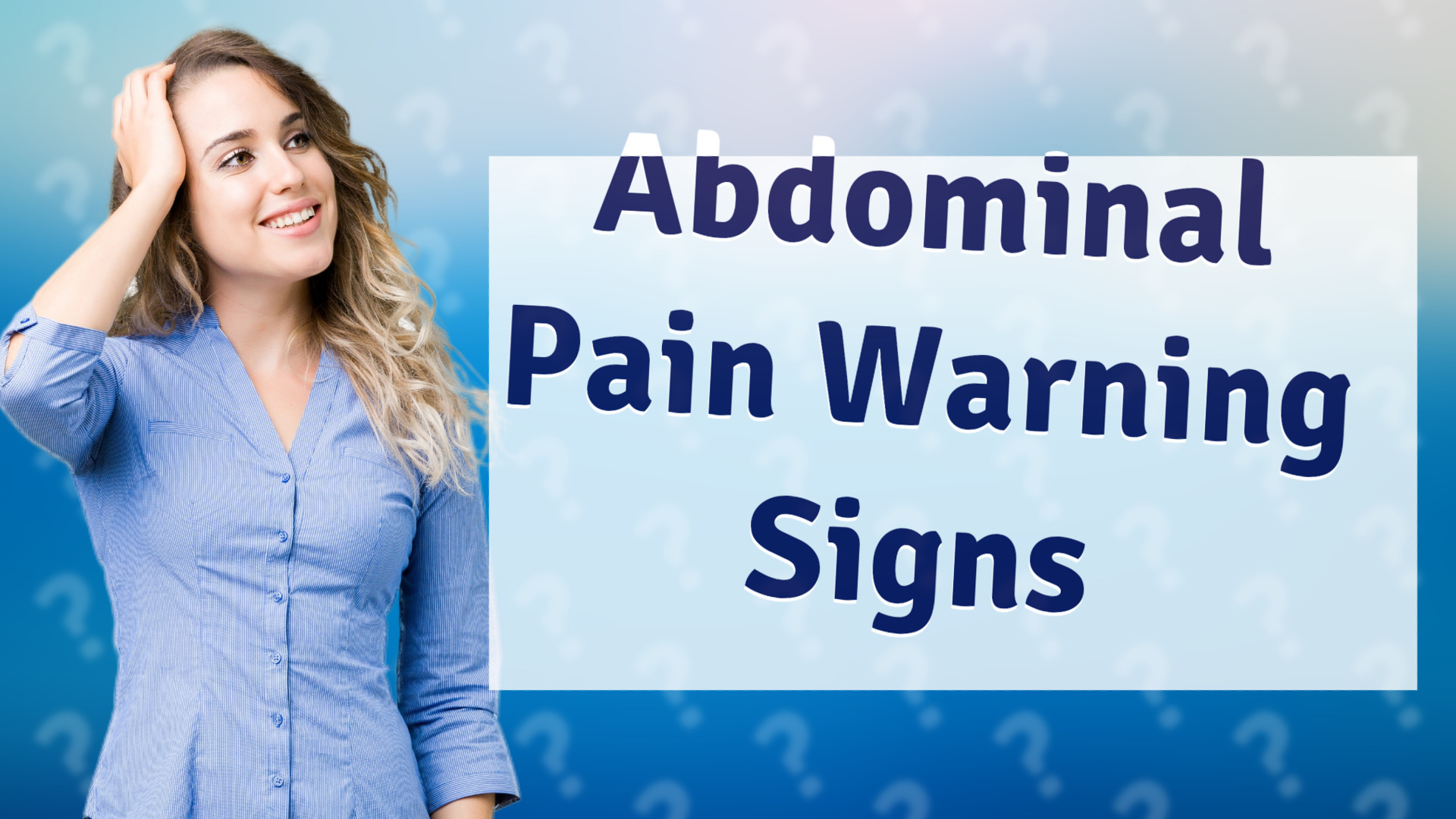 Abdominal Pain Warning Signs
