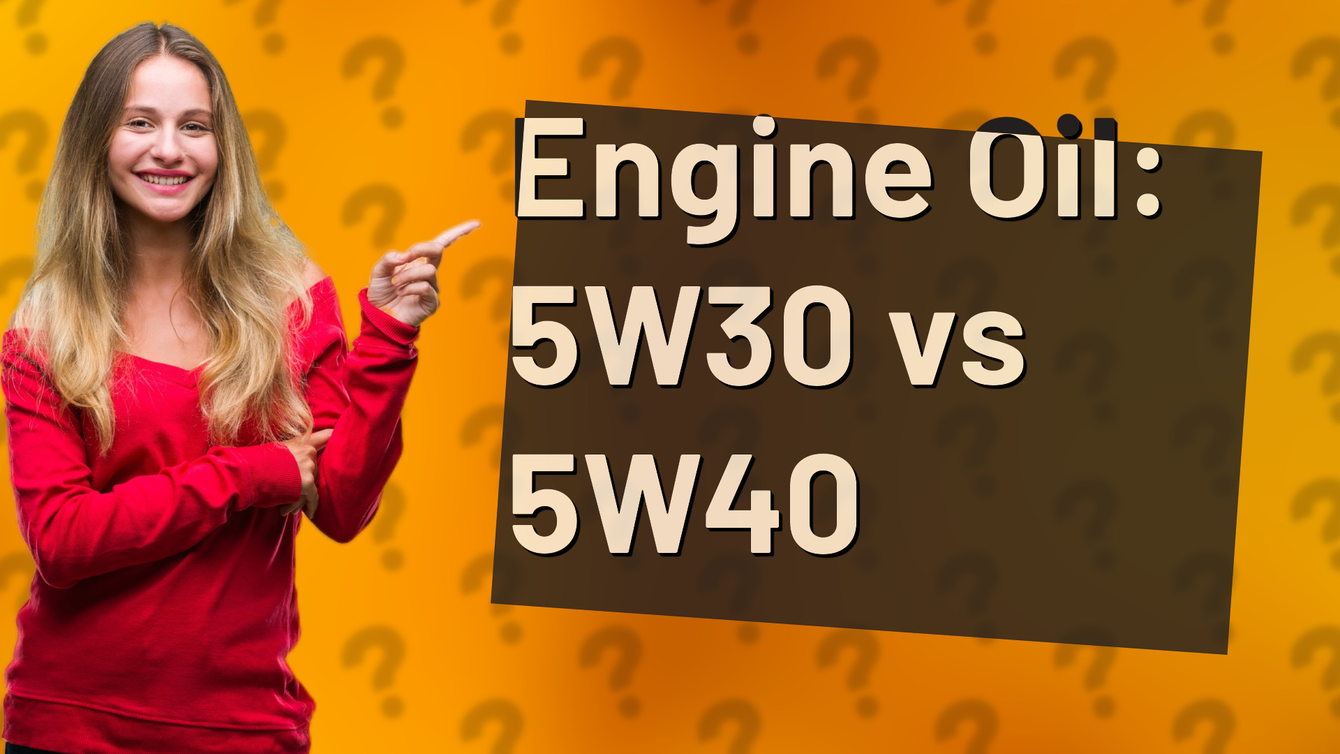 Engine Oil: 5W30 vs 5W40