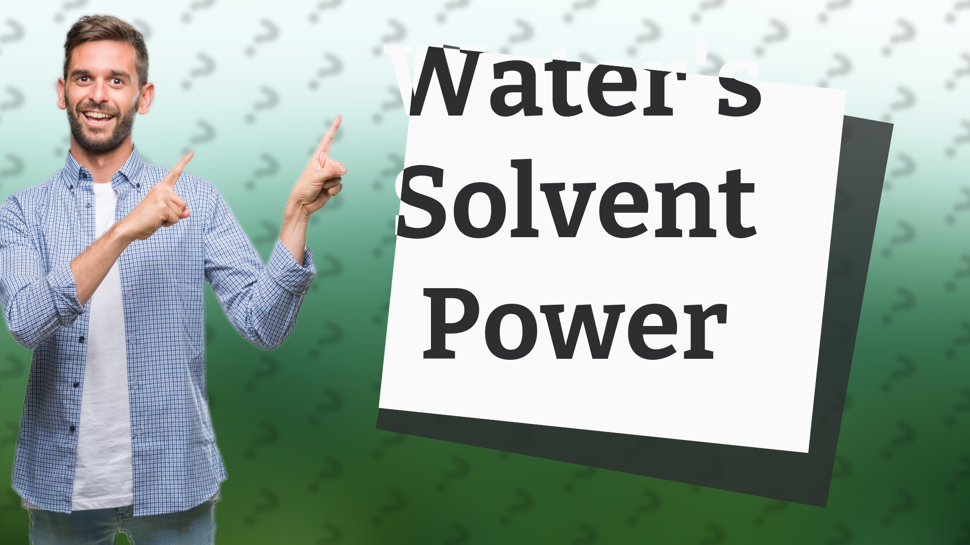 Water's Solvent Power