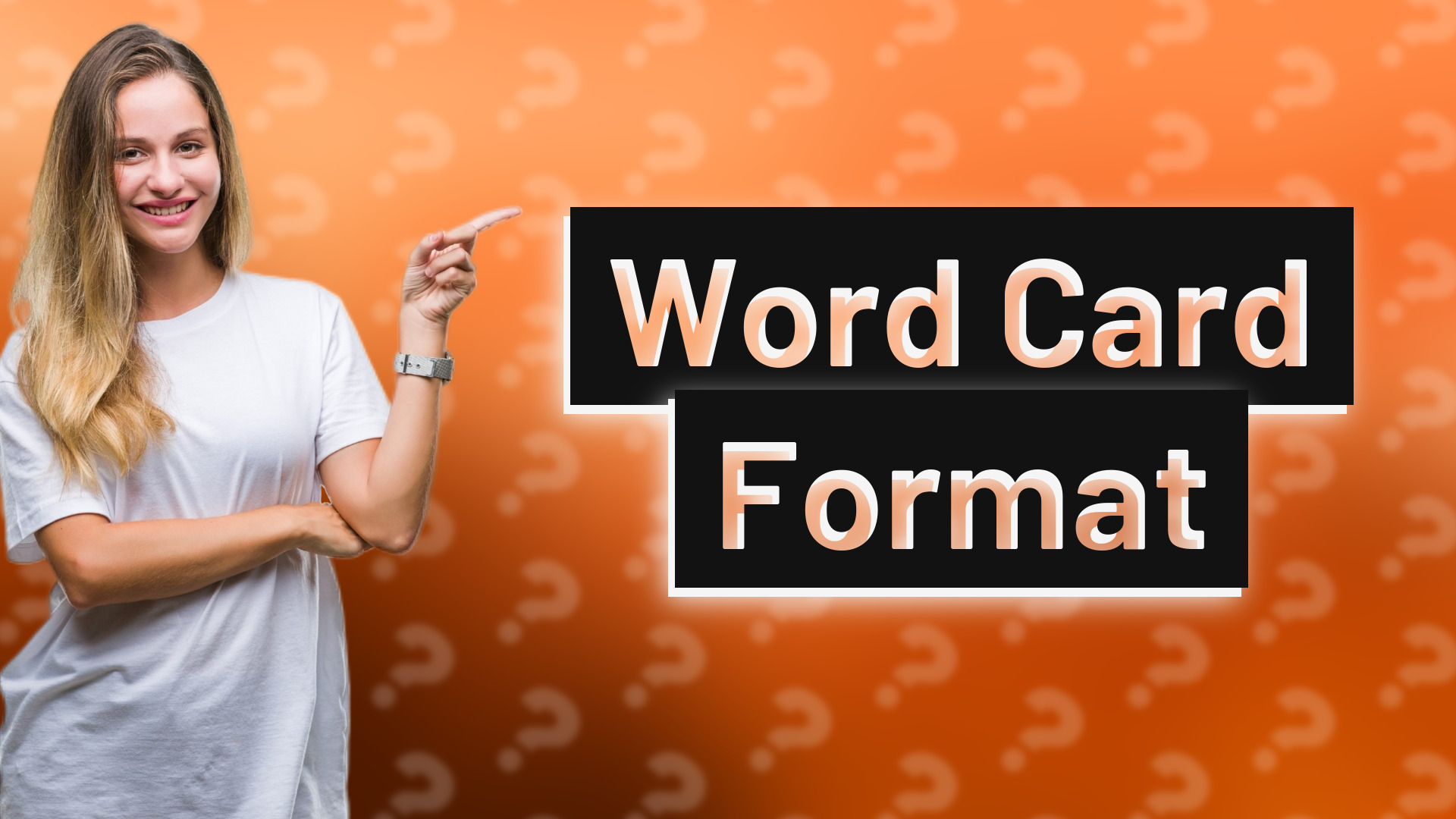 Word Card Format