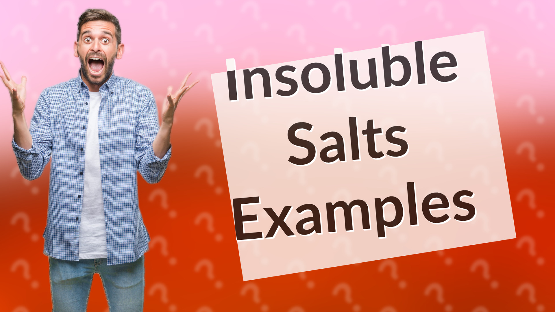Insoluble Salts Examples