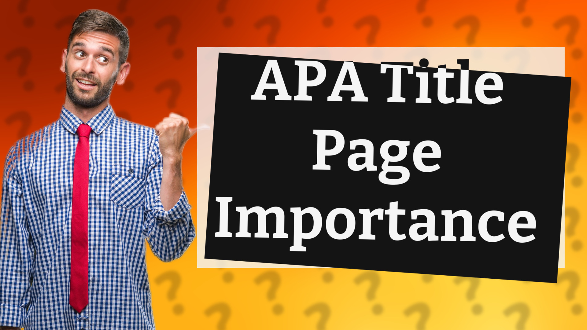 APA Title Page Importance