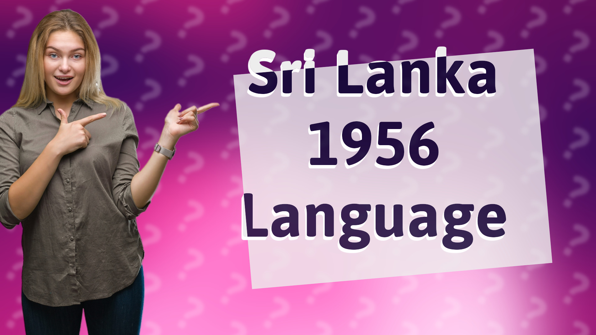 Sri Lanka 1956 Language