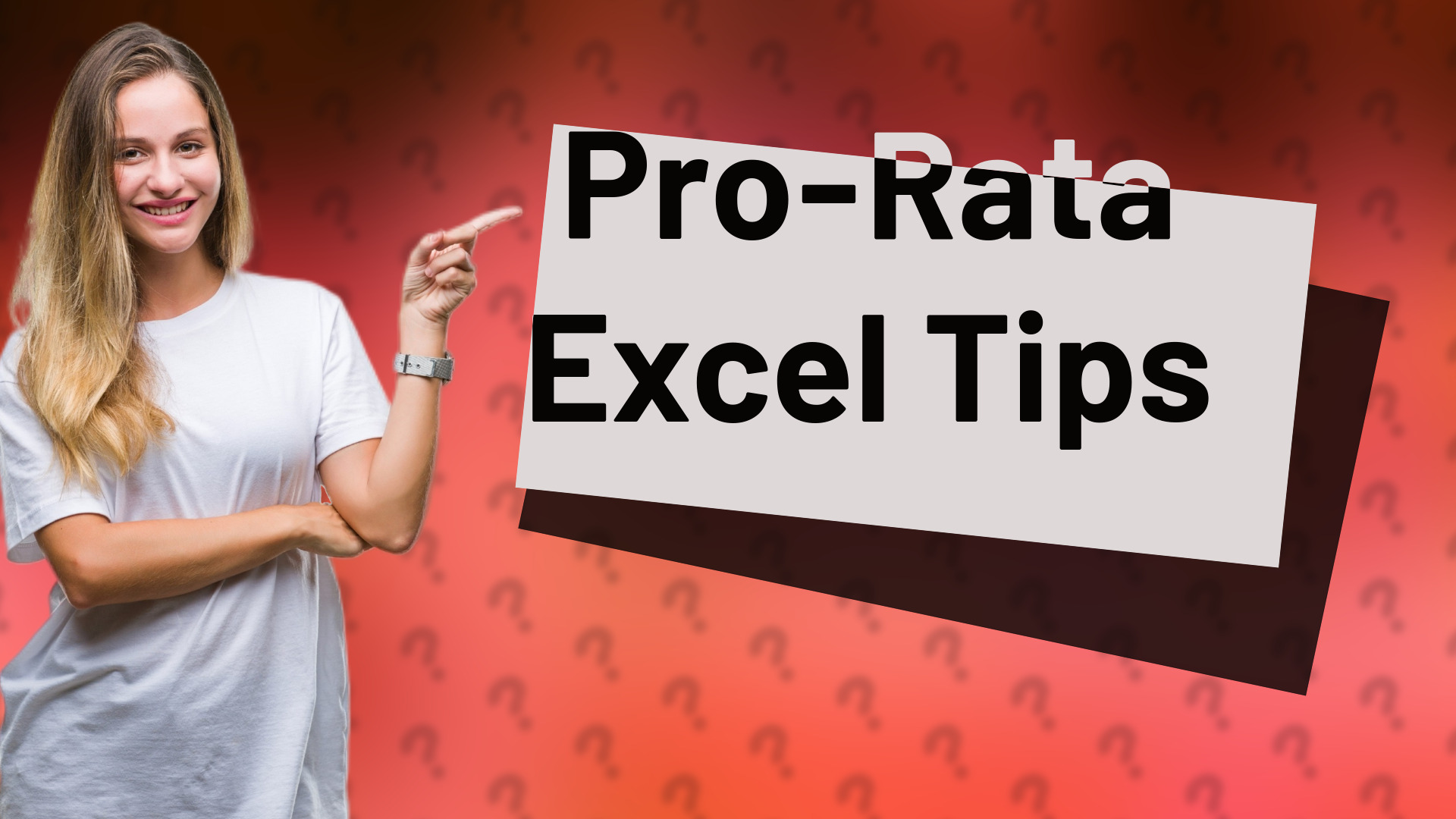 Pro-Rata Excel Tips