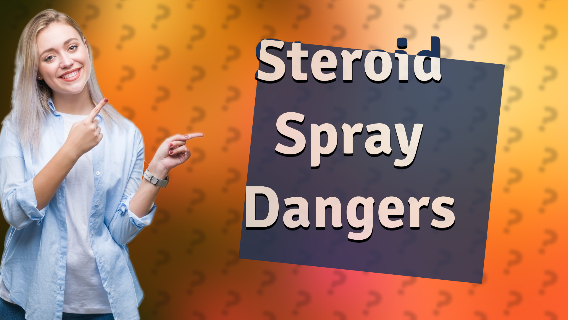 Steroid Spray Dangers