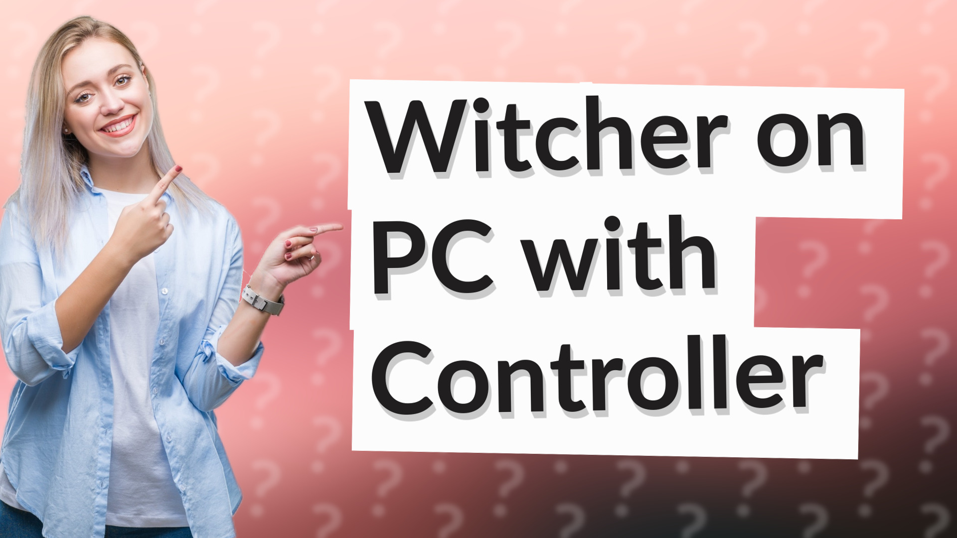 Witcher on PC with Controller