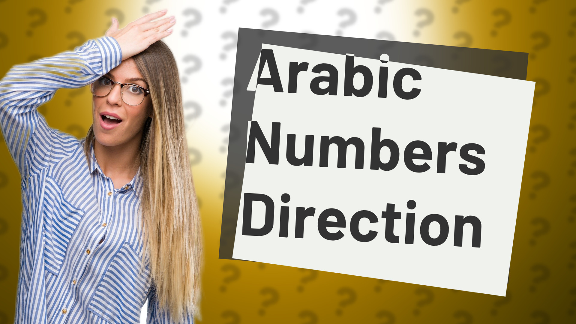 Arabic Numbers Direction