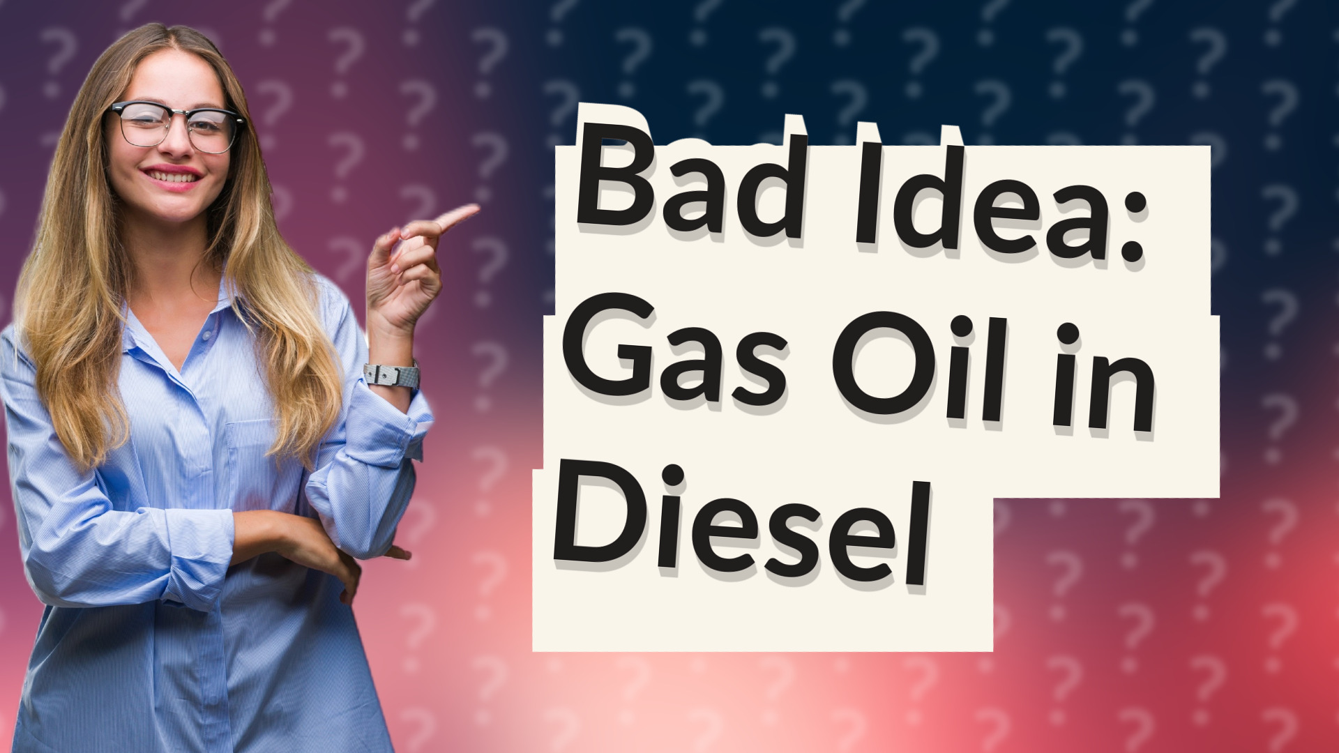 Bad Idea: Gas Oil in Diesel