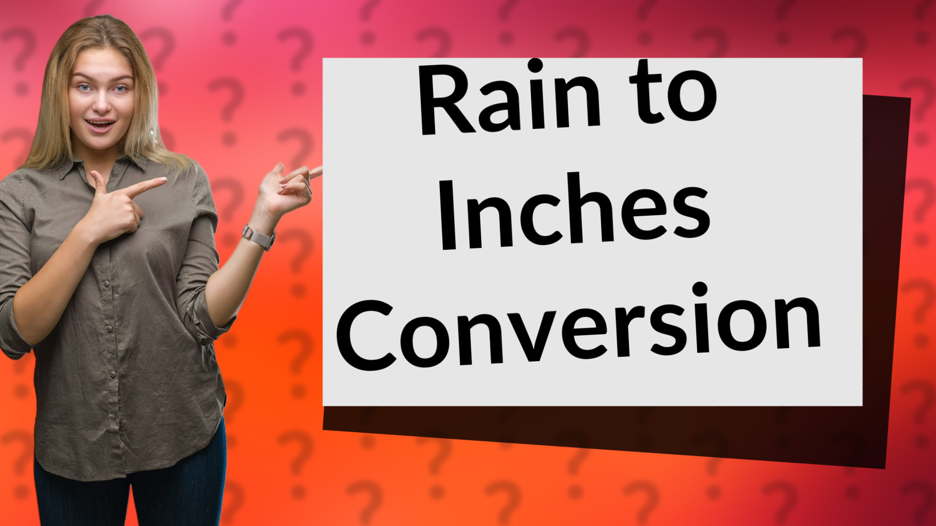 Rain to Inches Conversion