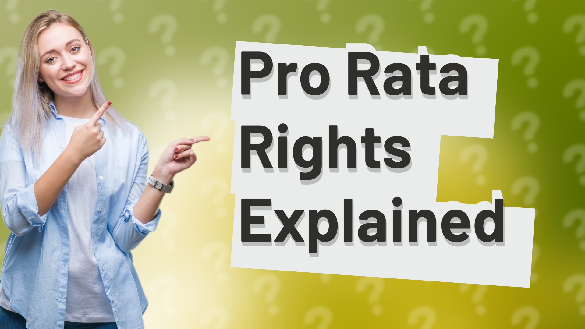 Pro Rata Rights Explained