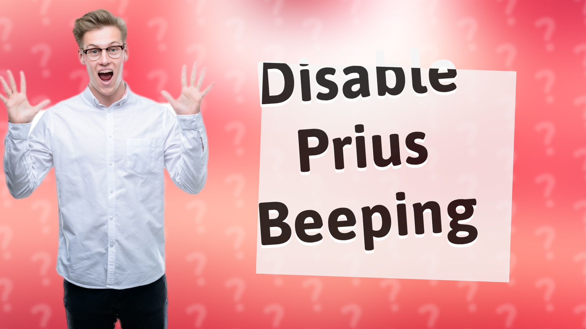 Disable Prius Beeping