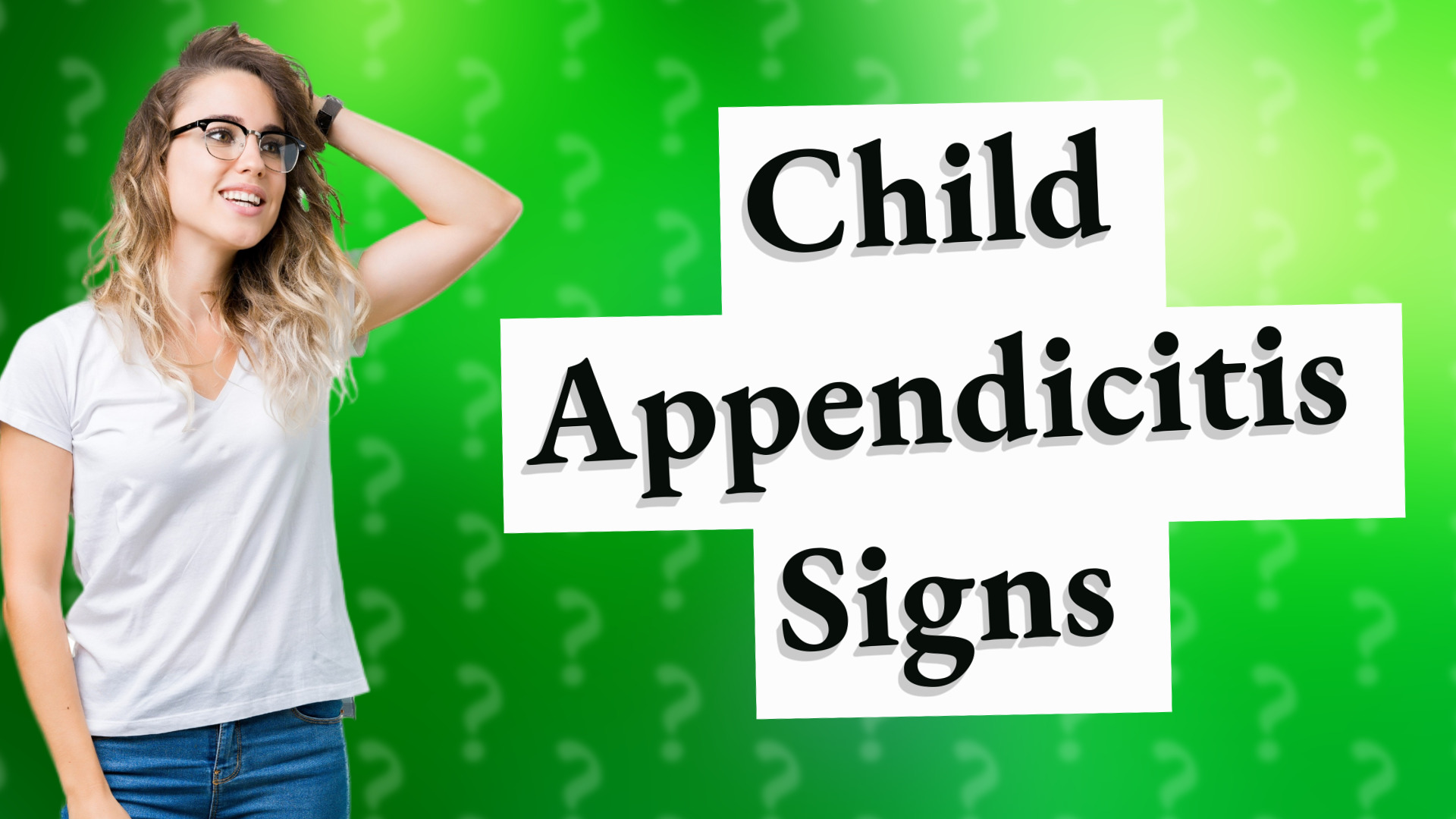 Child Appendicitis Signs