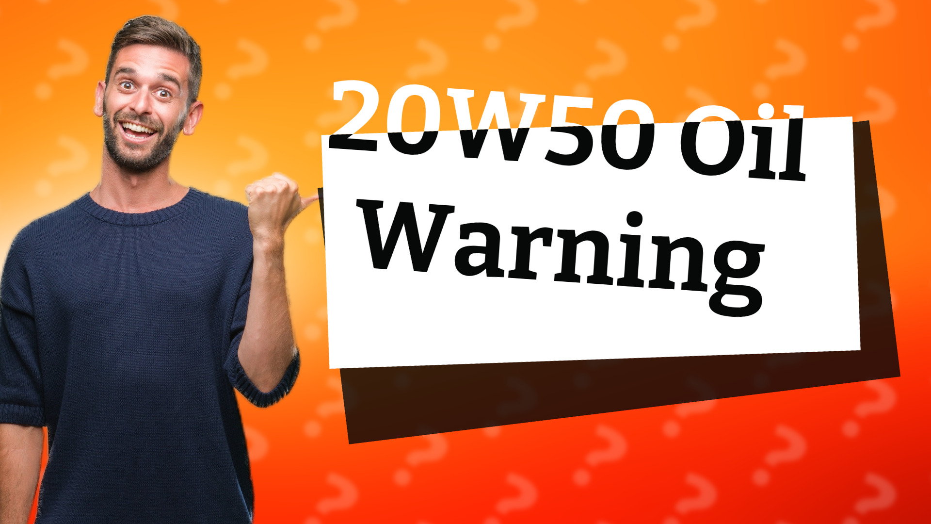 20W50 Oil Warning