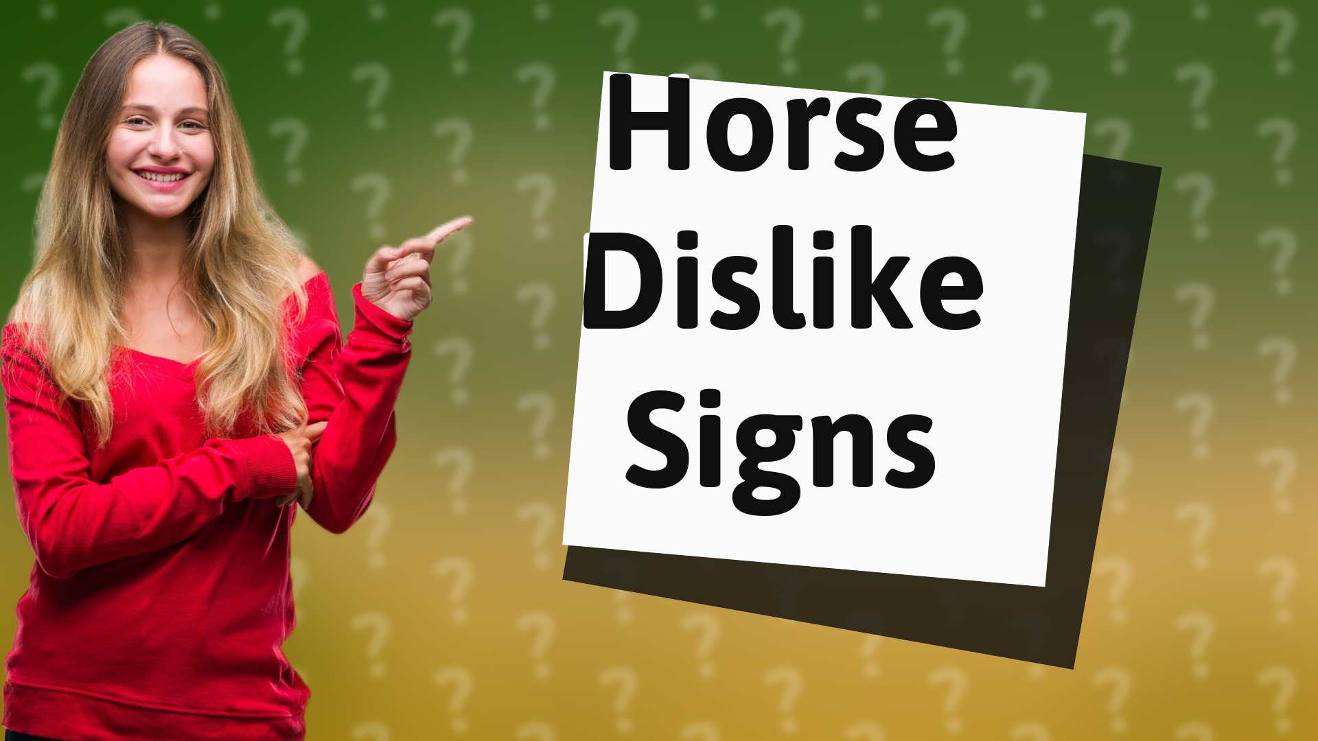 Horse Dislike Signs
