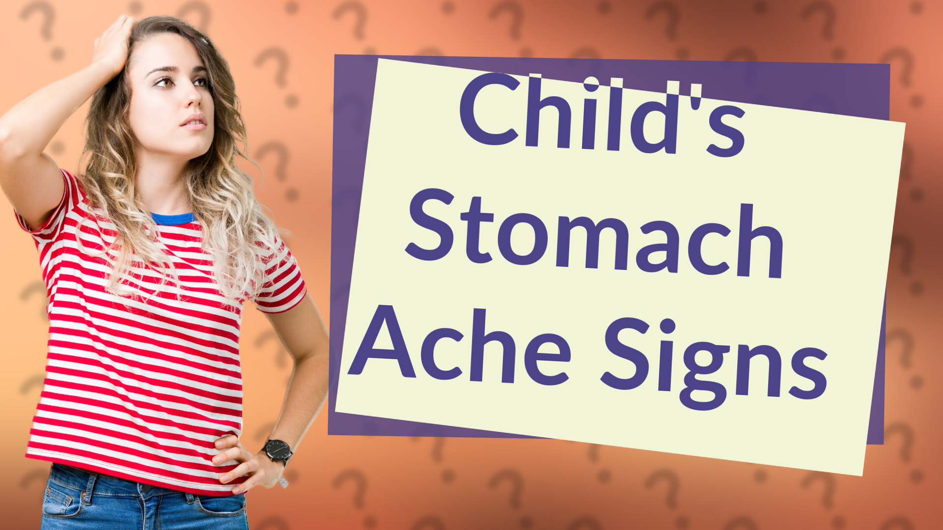 Child's Stomach Ache Signs