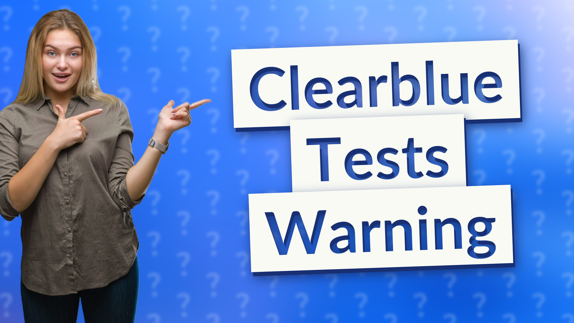 Clearblue Tests Warning
