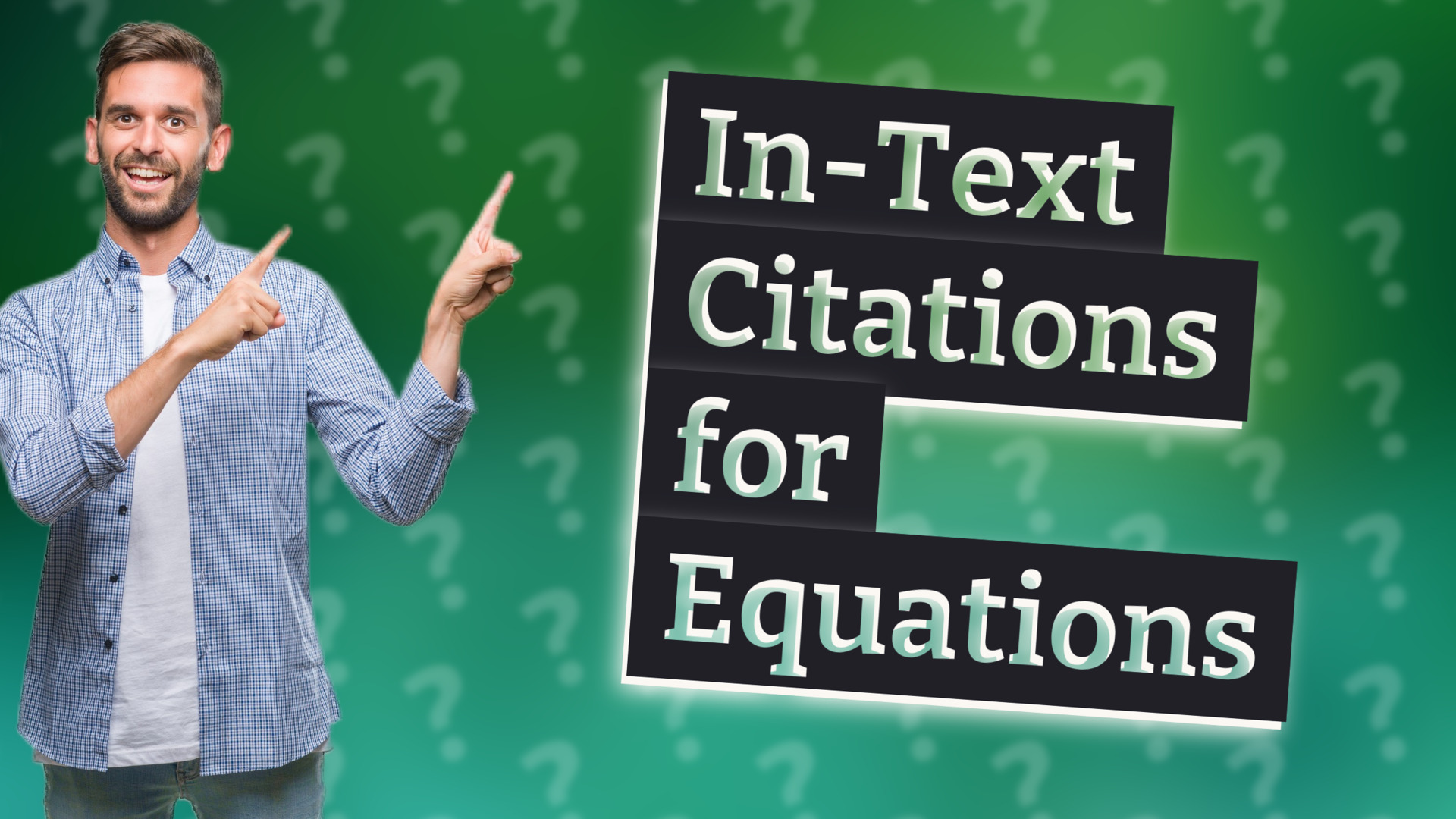 In-Text Citations for Equations