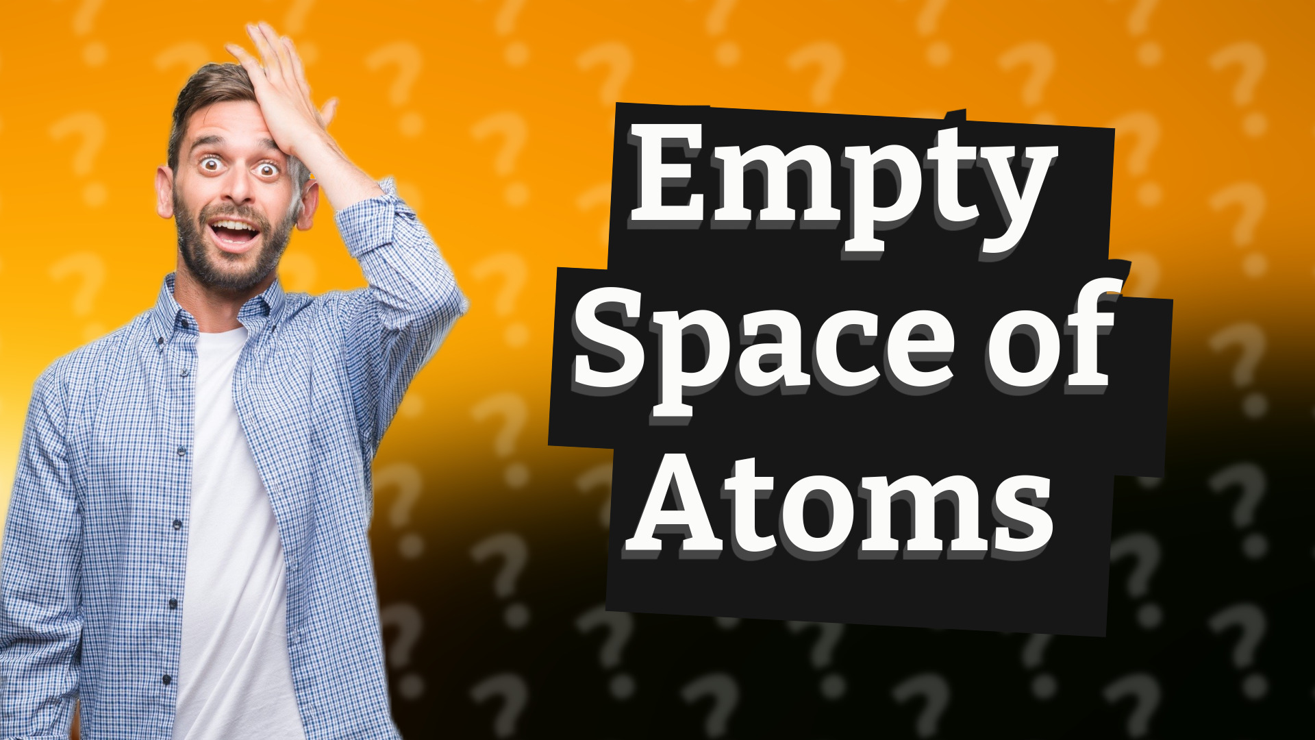 Empty Space of Atoms